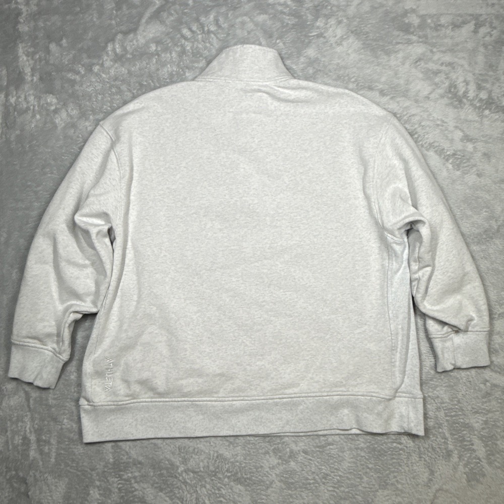 Athleta Forever Fleece 1/4 Zip Pullover Women‎ XL Gray Oversized Athlesiure - Picture 2 of 10